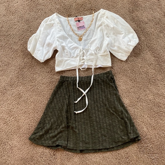 Boho puff sleeve crop top - Picture 7 of 13